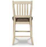 Bolanburg Counter Height Dining Table and 4 Barstools and Bench in Two-tone from Ashley - Luna Furniture