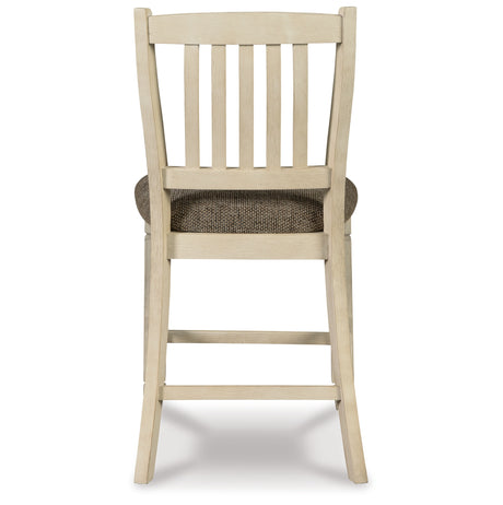 Bolanburg Counter Height Dining Table and 4 Barstools and Bench in Two-tone from Ashley - Luna Furniture