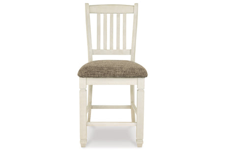 Bolanburg Antique White Counter Height Dining Table with 6 Barstools from Ashley Furniture - Luna Furniture