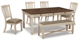 Bolanburg Two-tone Rectangular Dining Set from Ashley - Luna Furniture