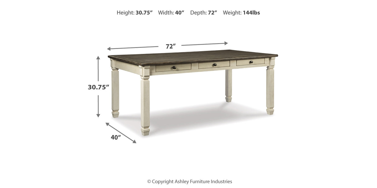 Bolanburg Two-tone Dining Table and 6 Chairs with Server from Ashley Furniture - Luna Furniture