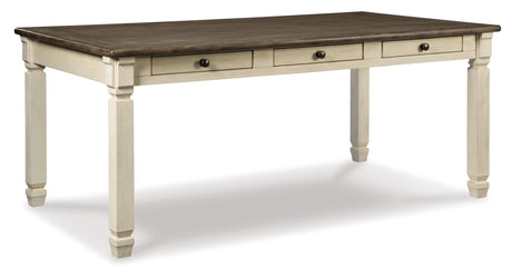 Bolanburg Antique White Dining Table with 2 Chairs and 2 Benches from Ashley Furniture - Luna Furniture