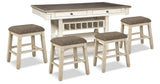 Bolanburg Antique White Counter Height Dining Table and 4 Barstools from Ashley - Luna Furniture