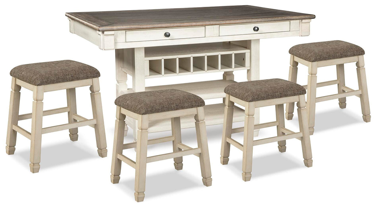 Bolanburg Counter Height Dining Table and 4 Barstools from Ashley Furniture - Luna Furniture