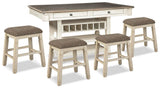 Bolanburg Counter Height Dining Table and 4 Barstools from Ashley - Luna Furniture