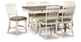 Bolanburg Counter Height Dining Table and 6 Barstools in Two-tone from Ashley Furniture - Luna Furniture