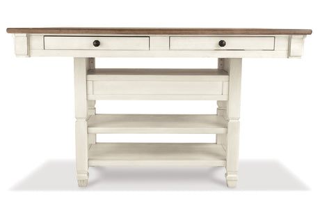 Bolanburg Antique White Counter Height Dining Table with 6 Barstools from Ashley Furniture - Luna Furniture