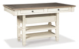 Bolanburg Counter Height Dining Table and 6 Barstools in Two-tone from Ashley Furniture - Luna Furniture