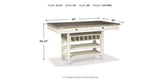 Bolanburg Antique White Counter Height Dining Table and 6 Barstools with Server from Ashley Furniture - Luna Furniture