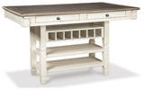 Bolanburg Counter Height Dining Table and 4 Barstools and Bench in Two-tone from Ashley Furniture - Luna Furniture