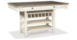 Bolanburg Counter Height Dining Table and 4 Barstools and Bench in Two-tone from Ashley - Luna Furniture