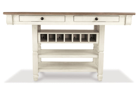 Bolanburg Antique White Counter Height Dining Table with 6 Barstools from Ashley Furniture - Luna Furniture
