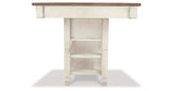Bolanburg Antique White Counter Height Dining Table and 6 Barstools with Server from Ashley Furniture - Luna Furniture