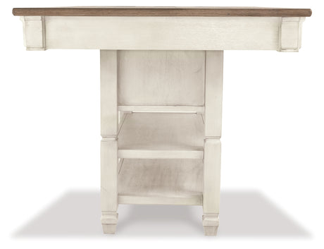 Bolanburg Antique White Counter Height Dining Table and 4 Barstools with Display Cabinet from Ashley - Luna Furniture