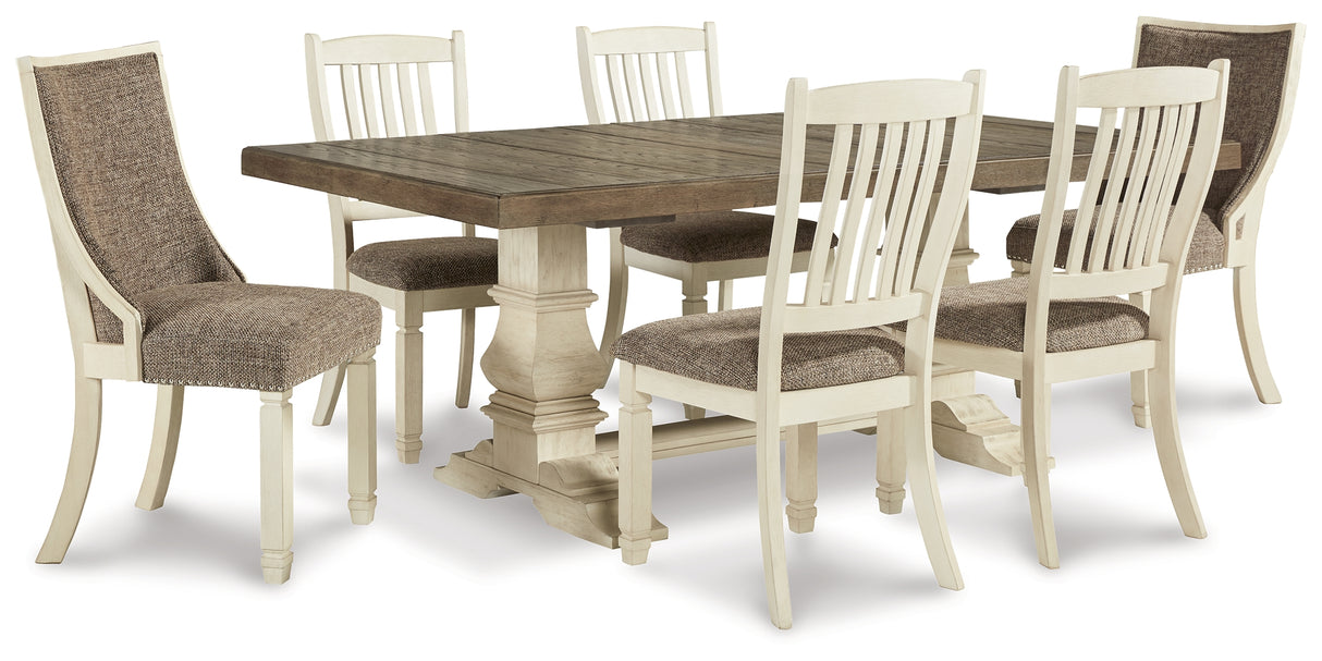 Bolanburg Dining Table and 6 Chairs in Antique White from Ashley - Luna Furniture