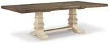 Bolanburg Antique White Extension Dining Table, 4 Chairs and Bench from Ashley - Luna Furniture