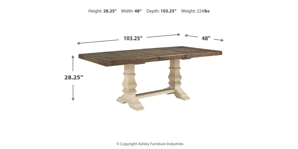 Bolanburg Dining Extension Table and 8 Chairs from Ashley Furniture - Luna Furniture