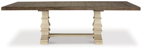 Bolanburg Antique White Dining Table with 4 Chairs and Bench with Server from Ashley - Luna Furniture