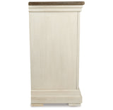 Bolanburg Antique White Counter Height Dining Table and 6 Barstools with Server from Ashley Furniture - Luna Furniture