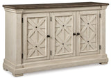 Bolanburg Antique White Counter Height Dining Table and 6 Barstools with Server from Ashley - Luna Furniture