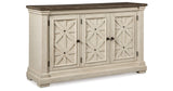 Bolanburg Antique White Counter Height Dining Table and 6 Barstools with Server from Ashley Furniture - Luna Furniture