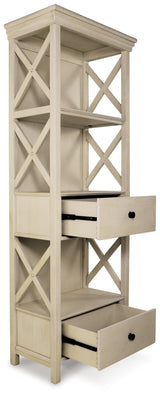 Bolanburg Antique White Counter Height Table with 6 Barstools, Server and Display Cabinet from Ashley Furniture - Luna Furniture