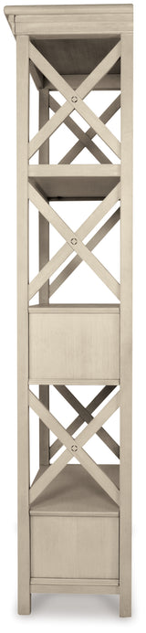 Bolanburg Antique White Counter Height Table with 6 Barstools, Server and Display Cabinet from Ashley Furniture - Luna Furniture