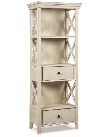 Bolanburg Antique White Counter Height Dining Table, 4 Stools, Bench and 2 Display Cabinets from Ashley Furniture - Luna Furniture