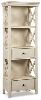 Bolanburg Antique White Counter Height Table with 6 Barstools, Server and Display Cabinet from Ashley Furniture - Luna Furniture