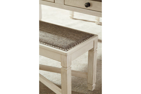 Bolanburg Antique White Dining Table with 4 Chairs and Bench from Ashley Furniture - Luna Furniture