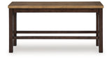 Rylandeen Light Brown/Dark Brown Counter Height Dining Bench from Ashley - Luna Furniture