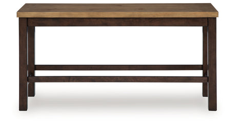 Rylandeen Light Brown/Dark Brown Counter Height Dining Bench from Ashley - Luna Furniture