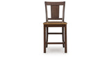 Rylandeen Light Brown/Dark Brown Counter Height Barstool, Set of 2 from Ashley - Luna Furniture