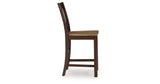 Rylandeen Light Brown/Dark Brown Counter Height Barstool, Set of 2 from Ashley - Luna Furniture