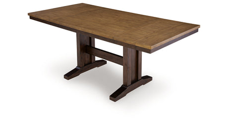Rylandeen Light Brown/Dark Brown Counter Height Dining Extension Table from Ashley - Luna Furniture