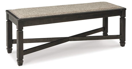 Tyler Creek Dining Table and 4 Chairs and Bench in Black/Gray from Ashley Furniture - Luna Furniture