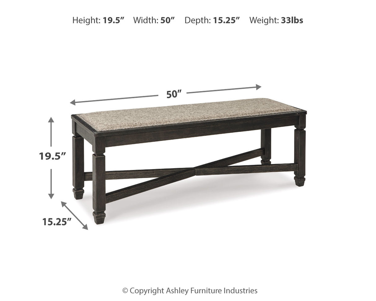 Tyler Creek Black/Grayish Brown Dining Table and 4 Chairs with Bench from Ashley - Luna Furniture