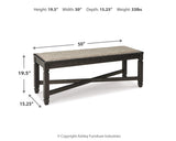 Tyler Creek Black/Grayish Brown Dining Table and 4 Chairs with Bench from Ashley - Luna Furniture