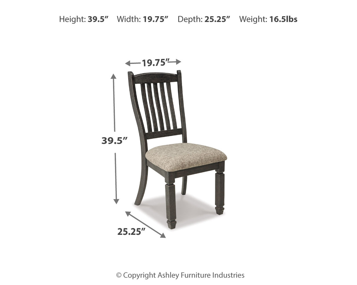Tyler Creek Black/Grayish Brown Dining Chair, Set of 2 from Ashley - Luna Furniture