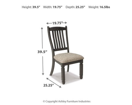 Tyler Creek Black/Grayish Brown Dining Chair, Set of 2 from Ashley - Luna Furniture