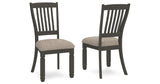 Tyler Creek Black/Grayish Brown Dining Chair, Set of 2 from Ashley - Luna Furniture