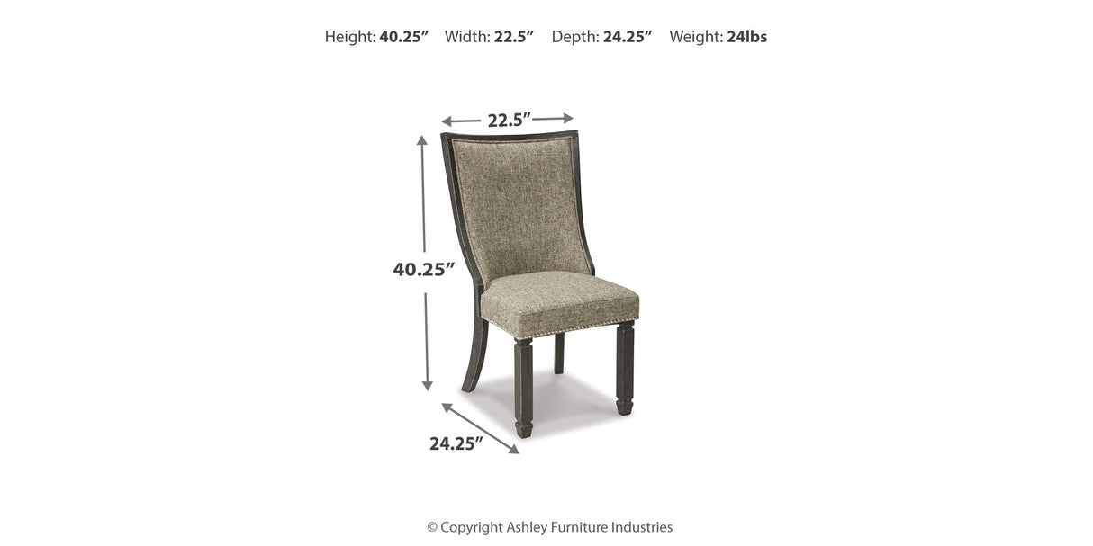 Tyler Creek Black/Grayish Brown Dining Table and 4 Chairs from Ashley Furniture - Luna Furniture