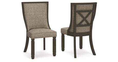 Tyler Creek 2-Piece Dining Room Chair in Black/Grayish Brown from Ashley Furniture - Luna Furniture