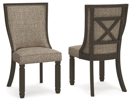 Tyler Creek Black/Grayish Brown Dining Chair, Set of 2 from Ashley - Luna Furniture