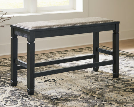 Tyler Creek Antique Black Counter Height Bench from Ashley Furniture - Luna Furniture