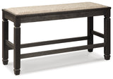 Tyler Creek Counter Height Dining Table and 4 Barstools and Bench in Black/Gray from Ashley - Luna Furniture