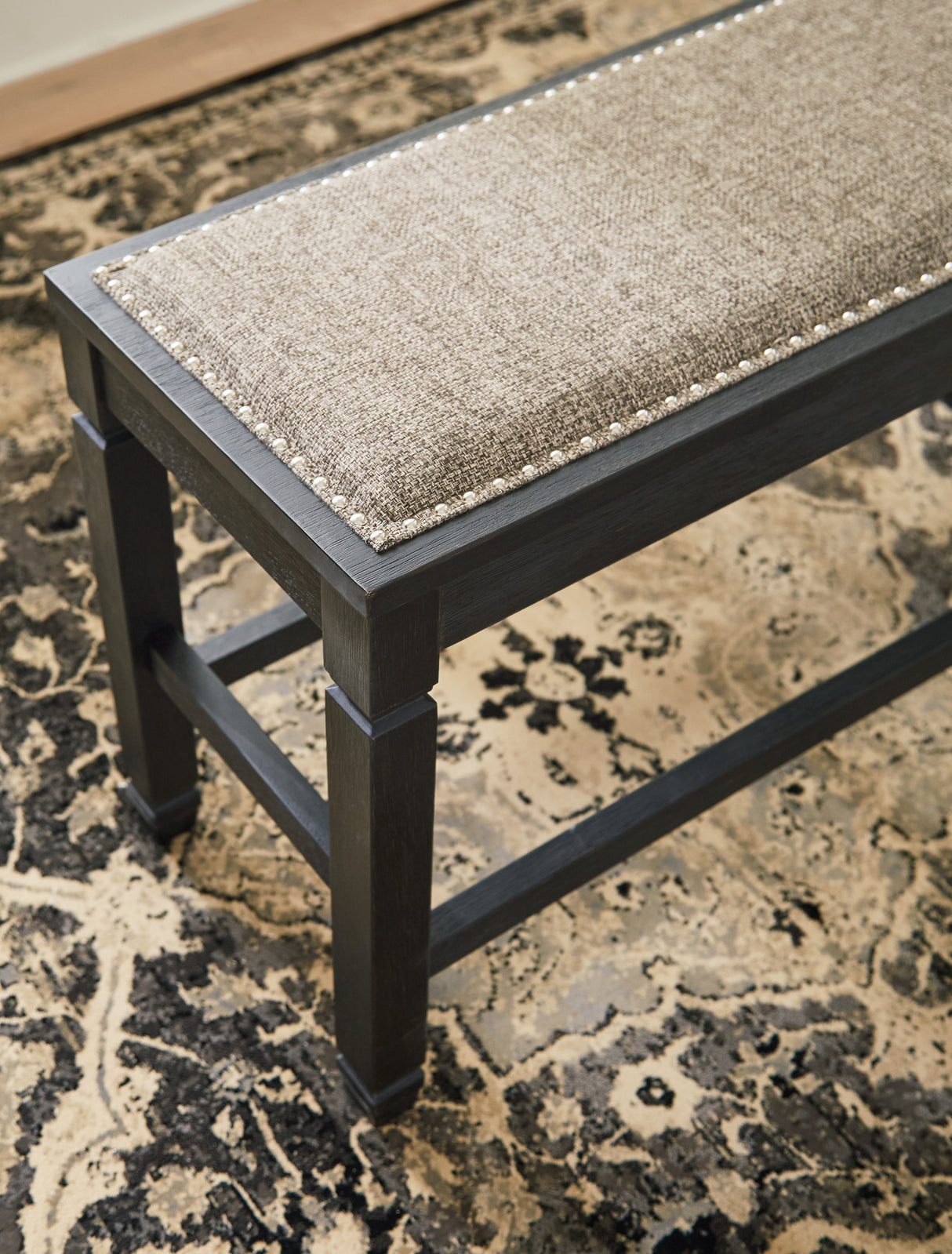 Tyler Creek Antique Black Counter Height Bench from Ashley Furniture - Luna Furniture