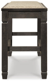 Tyler Creek Antique Black Counter Height Bench from Ashley - Luna Furniture