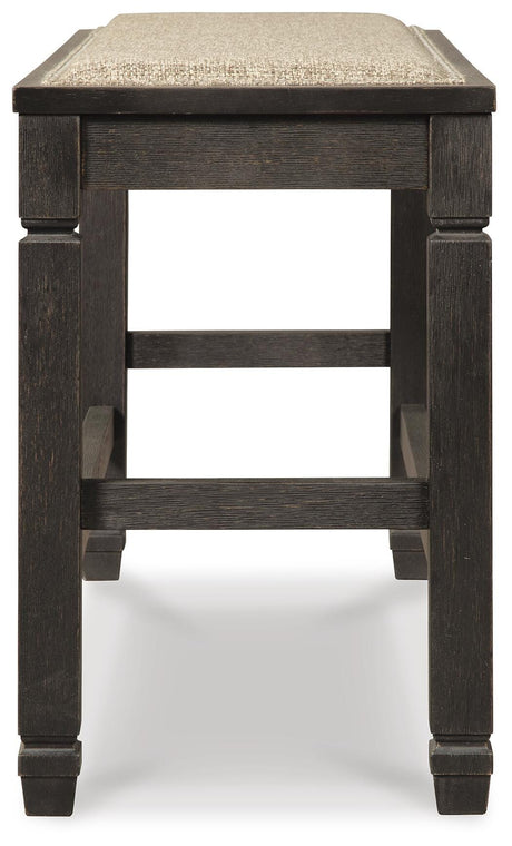 Tyler Creek Antique Black Counter Height Bench from Ashley Furniture - Luna Furniture