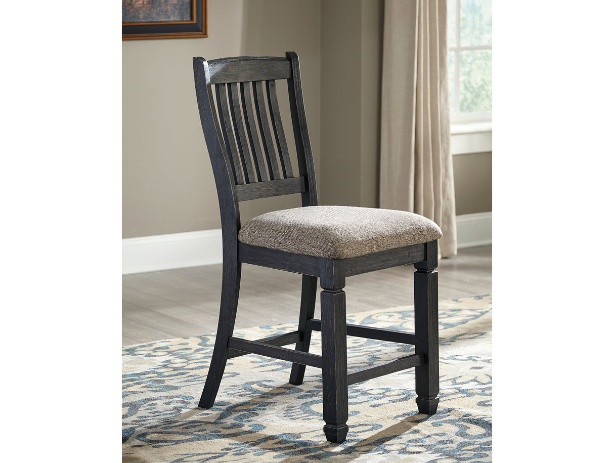 Tyler Creek Black/Gray Counter Height Dining Table and 2 Barstools from Ashley - Luna Furniture